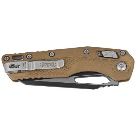 Microtech MSI S/E Ram-Lok Dark Earth Tri-Grip Polymer, Black/Bead Blasted M390MK by Tony Marfione (210T-1PMDE)