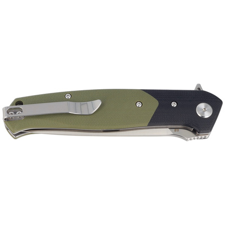Nóż składany Bestech Swordfish Black / Green G10, Satin D2 (BG03A)