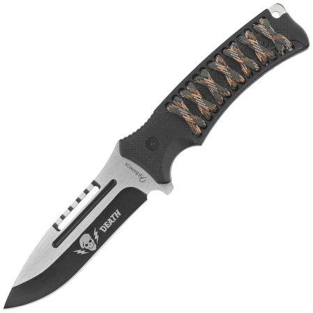 Nóż Martinez Albainox 32796 ABS Black/Camo Stringing, Brushed/Black 3Cr13Mov