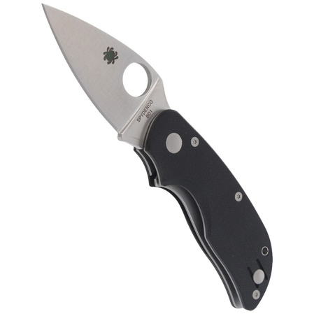 Spyderco CAT G-10 Black PlainEdge Knife (C129GP)