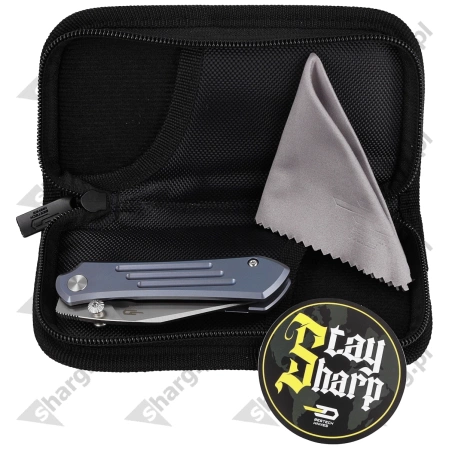 Bestech Icarus Knife Blue Stonewashed Titanium, Satin M390 by Nick Rogers (BT2302E)