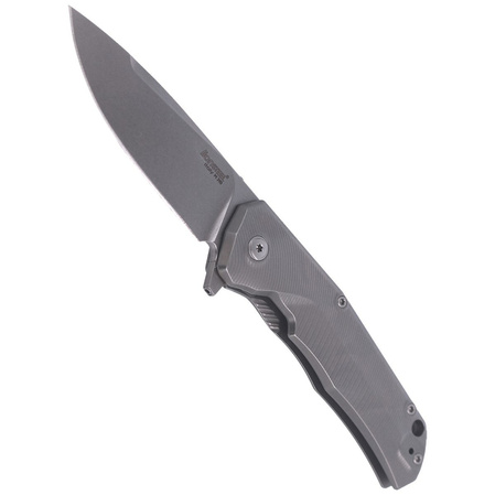Nóż składany LionSteel T.R.E. Grey Titanium / Grey Ti, Stone Washed M390 by Molletta (TRE GY)