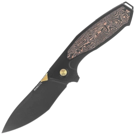 Remette Kingfisher Knife Black Titanium/Copper Carbon Fiber, Black DLC M390 (RTKF5)