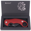 LionSteel L.E.One Knife Red Aluminum, Chemical Black MagnaCut by Emerson Design (LE1 A RB)