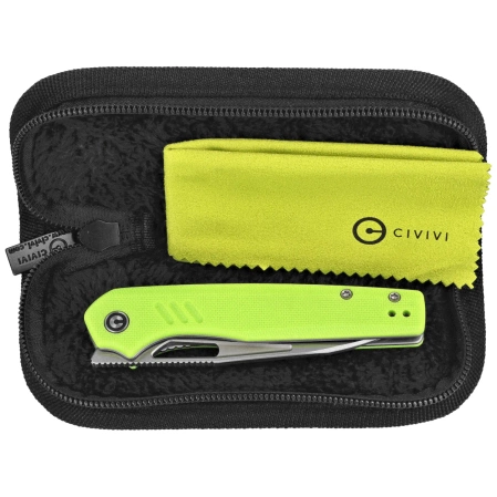 Civivi Guile Knife Fluorescent Green G10, Satin 14C28N by Shawn Ashmore (C24062B-2)