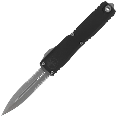 Nóż automatyczny OTF Microtech Ultratech Gen III ZBP D/E Black Aluminium, Apocalyptic P/S M390MK by Tony Marfione (1122-11AP)