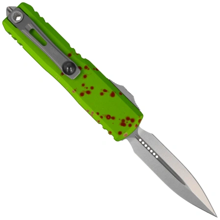 Nóż automatyczny OTF Microtech UTX-85 Gen IV D/E Zombie Aluminium, Stonewashed M390MK by Tony Marfione (12324-10Z)