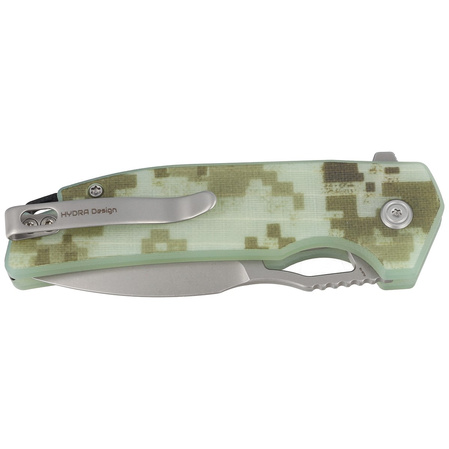 Kubey Knife RDF Camo G10, Bead Blasted AUS-10 by HYDRA Design (KU316C)