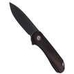CIVIVI Knife Elementum Flipper Ebony Wood, Black Stonewashed (C907W)