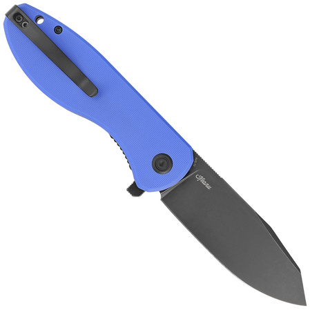 Nóż składany Kubey Knife Master Chief Blue G10, Blackwashed AUS-10 by Keanu Alfaro (KU358G)