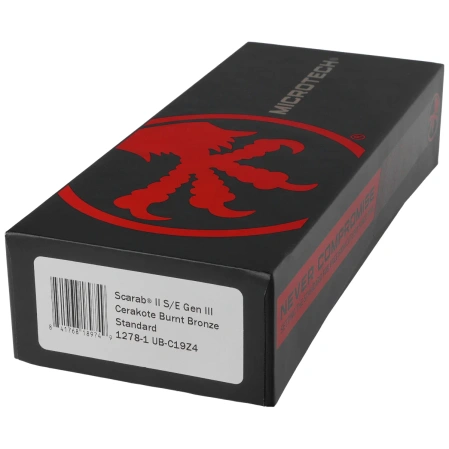 Microtech Scarab II Gen III S/E OTF Knife Cerakote Burnt Bronze Aluminum, Cerakote Burnt Bronze M390MK by Tony Marfione (1278-1UB-C19Z4)