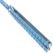 Third Decor Habitat Balisong Blue Titanium Stainles Steel, Blue Titanium Butterfly Knife (16071A)