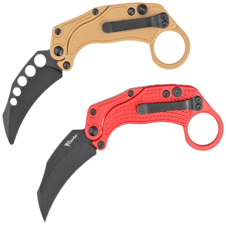 Nóż grawitacyjny Reate EXO-K Gravity Karambit Red Aluminium, Black PVD N690