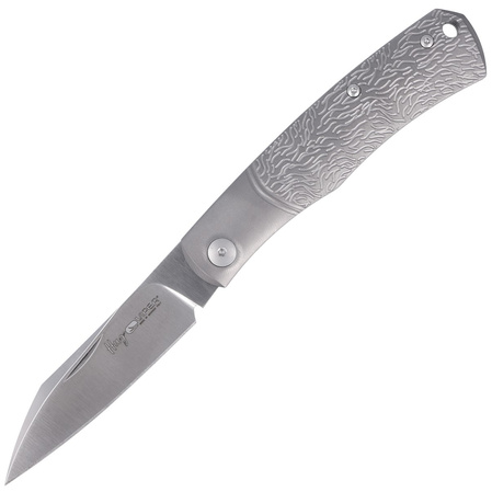 Viper Hug Gray Titanium Wolf, Satin by  M390 by Sacha Thiel Knife (V5990TIW)