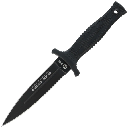 Nóż boot K25 RK-31699 Black Rubber, Black Titanium 7Cr17Mov