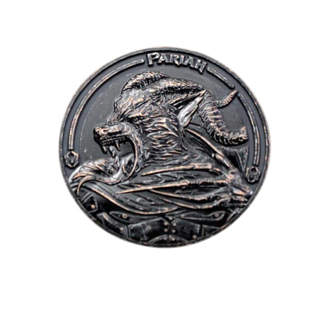 Heretic Knives Pariah Challenge Coin, Battleworn Black (H997-PB)