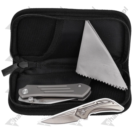 Bestech Icarus Knife Dark Stonewashed Titanium, Satin M390 by Nick Rogers (BT2302C)