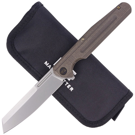 WE Knife Reiver LE No xxx/260 Bronze Titanium, Silver Bead Blasted CPM S35VN knife(WE16020-3)