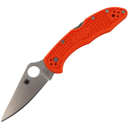 Nóż składany Spyderco Delica 4 FRN Orange Flat Ground Plain (C11FPOR)