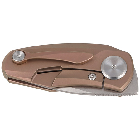 Nóż składany Bestech Tulip Frame Lock Pink Titanium, Stonewashed / Satin M390 by Ostap Hel (BT1913D)