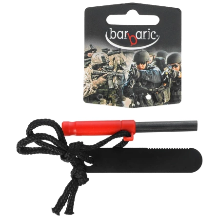 Krzesiwo Barbaric 33902 Fire Starter Red z gwizdkiem