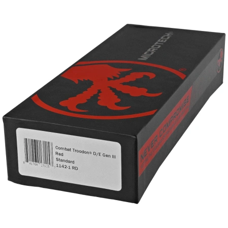 Microtech Combat Troodon Gen III D/E OTF Knife Tactical Red Aluminum, Black M390MK by Tony Marfione (1142-1RD)