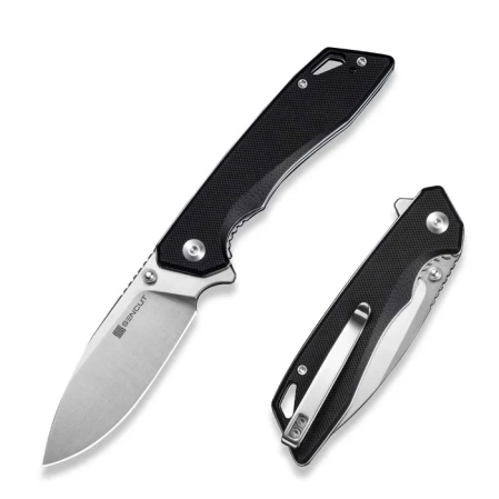 Sencut Stratex Knife Black G10, Satin 9Cr18MoV (S25055-1)