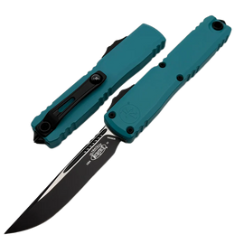 Nóż automatyczny OTF Microtech Ultratech Gen IV S/E Cyan Aluminium, Black M390MK by Tony Marfione (11214-1CN)