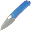 Nóż składany Remette RT-Woodpecker Crystal Blue Titanium, Hand Grinding Pearlescent M390 (RTWP-IB)