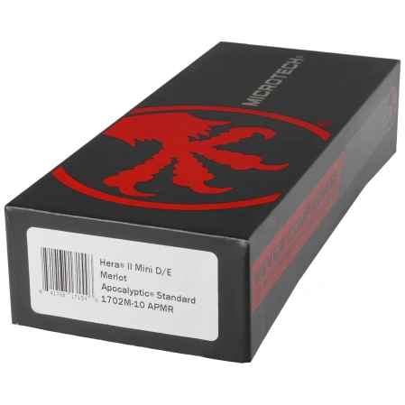 Microtech Hera II Mini D/E OTF Knife Merlot Aluminium, Apocalyptic M390MK by Tony Marfione (1702M-10APMR)