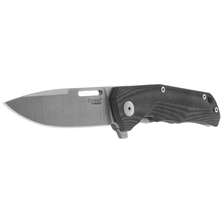 LionSteel Q4ttro Knife Black G10/Titanium, Satin MagnaCut by Molletta (Q4 GBK)