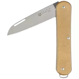 Fox Vulpis Brass, Polished M390 Pocket Knife (FX-VP130 OT)