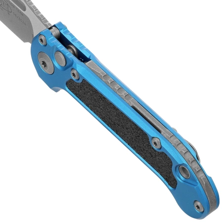 Microtech LUDT Gen III T/E Knife Blue Aluminum, Apocalyptic M390MK by Tony Marfione (1136-10APBL)