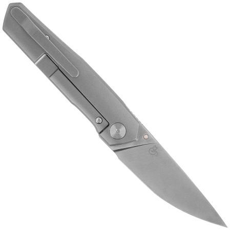 Nóż składany Bestech VK-Kuze Grey Titanium, Satin MagnaCut by Vulpex Knives (BT2504A)