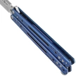 Nóż motylkowy Third Decor Habitat Balisong Blue Titanium Stainless Steel, Satin 420 (K2920A)