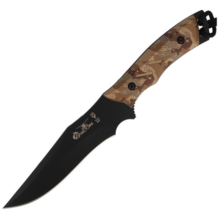 Muela Typhoon-DES.N Desert Camo Soft Touch, Black X50CrMoV15 knife