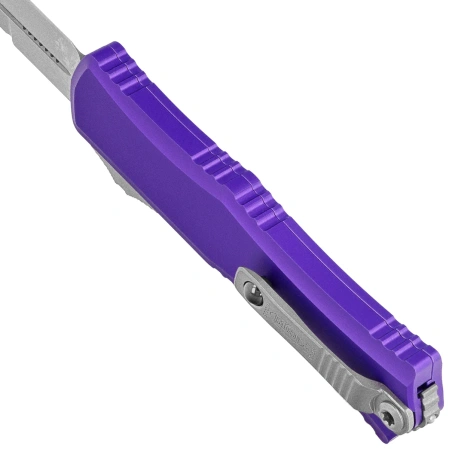 Nóż automatyczny OTF Microtech Hera II Mini Bayonet Purple Aluminium, Stonewashed M390MK by Tony Marfione (1701M-10PU)