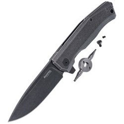 Nóż składany LionSteel Myto Old Black Titanium, PVD Stonewashed M390 by Molletta (MT01B BW)