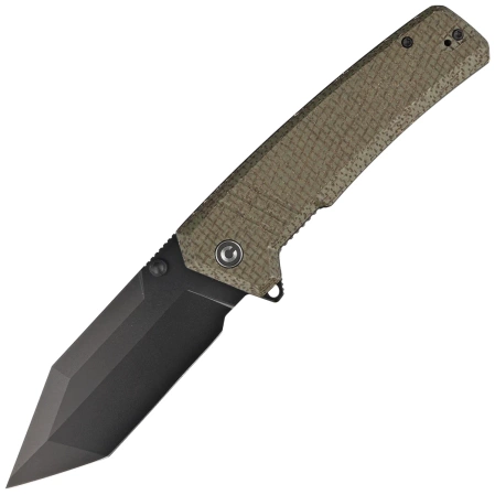 Nóż składany Civivi Bhaltair Green Burlap Micarta, Black 14C28N (C23024-3)