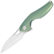 Nóż na szyję Bestech The Reticulan Green Titanium, Damascus by Elijah Isham (BT1810I)