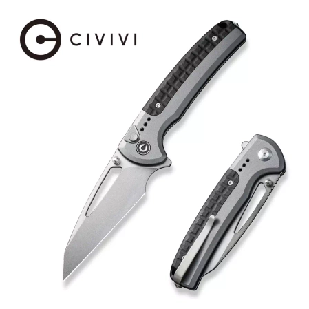 Civivi Sentinel Strike Gray Aluminium / Black FRN, Stonewashed K110 knife (C22025B-2)