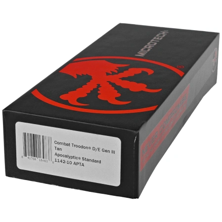 Microtech Combat Troodon Gen III D/E OTF Knife Tan Aluminum, Apocalyptic M390MK by Tony Marfione (1142-10APTA)