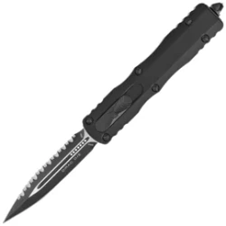 Nóż automatyczny OTF Microtech Dirac D/E Black Aluminium, Tactical F/S by Tony Marfione (225-3T)