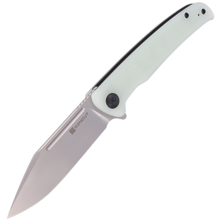 Sencut Knife Brazoria Natural G10, Silver Bead Blasted D2 (SA12B)
