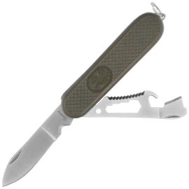 Martinez Albainox 7-Function Pocket Knife, Green Fiber Glass, Mirror 3Cr13MoV (11016)