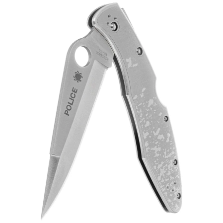 Spyderco Police Model Stainless Steel PlainEdge Knife (C07P)