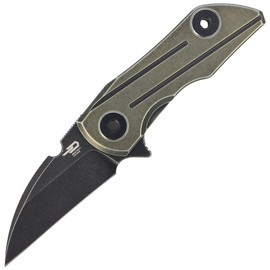 Bestech 2500 Delta Knife Bronze Titanium, Black Stonewashed CPM S35VN by Poltergeist Works (BT2006D)
