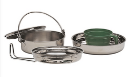 Mil-Tec Stainless Steel Camping Set, 5-Piece (14646000)