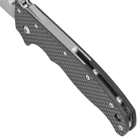 Demko Knife AD20.5 Shark Foot Carbon Fiber, Stonewashed D2 by Andrew Demko (205-D2-CFSF)