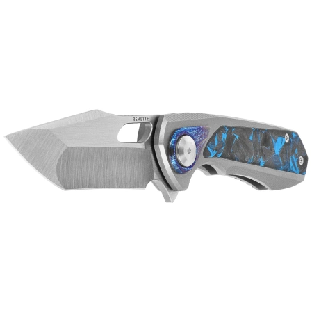 Remette RT-Saker Falcon Gray Titanium/Carbon Fiber, Manual Fine Grinding Satin S45VN (ASTP-1)